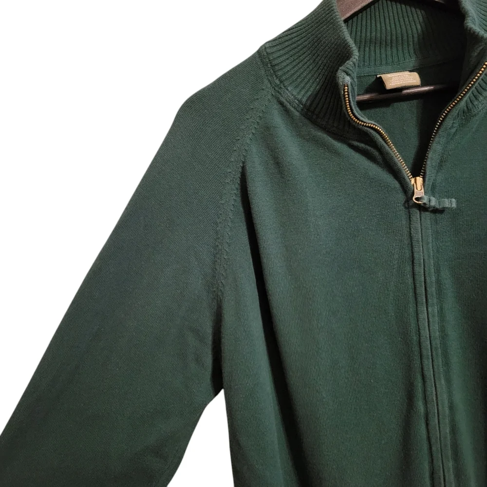 Timberland Green Zip Front Sweater